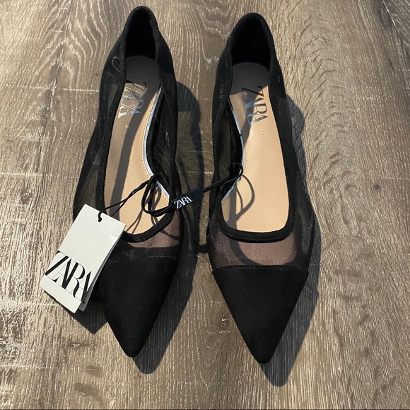 SOLD NWT Zara Mesh Ballet Flats - Picture 7 of 7